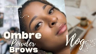 Vlog•Ombré Powder Brows• micro shading [upl. by Filberto]