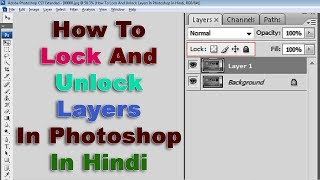 How To Lock And Unlock Layers In Photoshop In Hindi [upl. by Eiresed567]