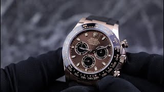 Rolex Cosmograph Daytona Everose 116515LN Choco Dial Unboxing amp Presentation [upl. by Arykahs]