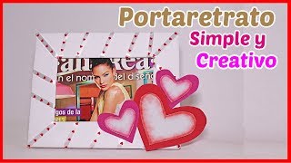 Cómo Hacer un Portaretrato con Material Reciclado Photo Frame With Cardboard DIY Simple y Creativo [upl. by Ellerahs]