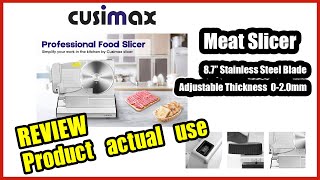 REVIEW CUSIMAX Meat Slicer 87” 200W Cutter for Meat Bread Cheese [upl. by Maurice]