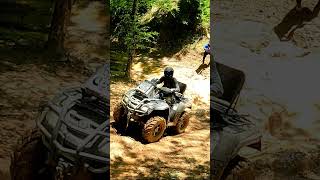 Honda Beats CanAm on Hill Climb atv hills park canam honda automobile trail offroad [upl. by Hagai1]