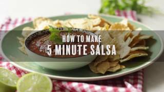 How to make a 5 minute salsa  SImply Delicious [upl. by Atener673]