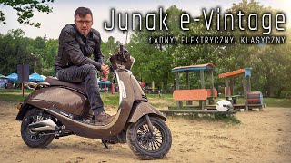 Najładniejszy skuter elektryczny Motorower Junak eVintage 2021 Jednośladpl [upl. by Sivrup]