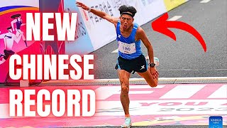 NEW CHINESE MARATHON RECORD He Jie Olympic Marathon Trials [upl. by Eelloh]