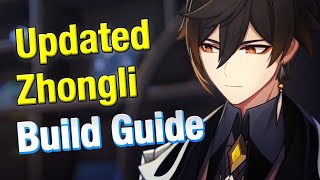 UPDATED ZHONGLI FULL GUIDE Artifacts Sets Weapons Stats and quick Team Comps  Genshin Impact [upl. by Ongun]