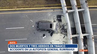 Esto se conoce sobre el trágico siniestro de tránsito en la Autopista General RumiñahuI [upl. by Bortz83]