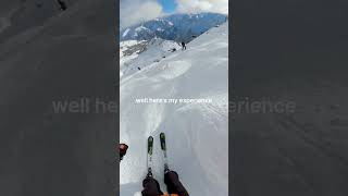 Toughest ski run in the world ⛷️ My experience on the Swiss Wall skiing theswisswall avoriaz [upl. by Nawuq]