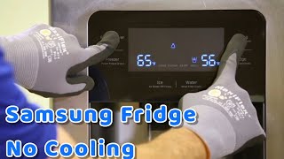 Samsung Refrigerator Isn’t Cooling Test Mode  forced defrosting  Troubleshooting [upl. by Papp]