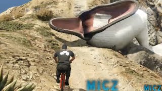 GTA V  BALLENAS EN BICICLETA ¿Que es esto VAYA INÚTILES XD [upl. by Rhodia211]