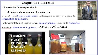 Partie22 Les Alcools Chapitre VII du Cours de chimie niveau Terminal [upl. by Bolger]