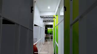 aluminium partition Board glass ke sath gypsum board partition Glass Work Aluminium panel😱😱😱 [upl. by Yeleak489]