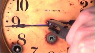 Beginner Clock Repair Basics Removing hands from the clock dial and correcting clock hand issues [upl. by Alokin693]