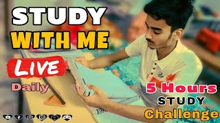 STUDY WITH ME  🔴Live in india  5hours study Everyday  Pomodoro 65 rain sound [upl. by Awhsoj]