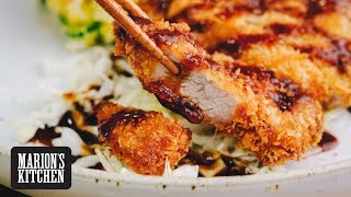 Japanese Crumbed Pork TONKATSU  Marions Kitchen [upl. by Adekahs]