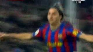 Ibrahimovic Goal El Classico Barcelona v Real Madrid [upl. by Rosmarin]