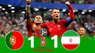 Portugal 1 × 1 Iran  2018 World Cup Extended Highlights amp All Goals HD [upl. by Naarah]