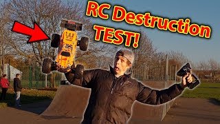 Budget RC Car Stunt Truck Skatepark Test  VKAR BISON [upl. by Coe572]