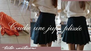 Coudre une jupe plissée  tuto couture [upl. by Yalc]