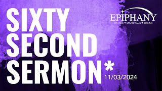 Sixty Second Sermon  Blessed Are the Poor in Spirit [upl. by Esila]