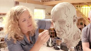 Sculpting demonstration  One Day Portrait  Life Model [upl. by Agace]