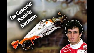 F1 1981  Andrea de Cesaris Crash Filled Rookie Season McLarenFord [upl. by Llerrem]