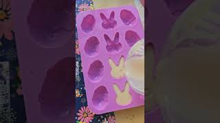 bunny 🐰 soap soapcutting easter shorts ideas [upl. by Lebasi]