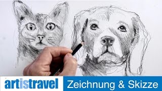 Tiere zeichnen  Ganz einfach zeichnen lernen 18 [upl. by Annitsirhc]