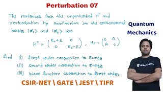 Perturbation Theory Question 07 perturbed hamiltonian matrixPOTENTIAL G [upl. by Elletnahc]