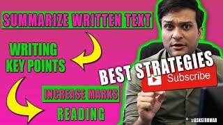 PTE Writing  Summarize Written Text Increase Extra Marks In Reading [upl. by Lezirg]