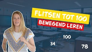 Getallen tot 100 herkennen  flitsen I Bewegend leren I De Fitste School [upl. by Samy608]