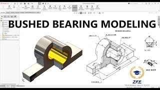 BUSHED BEARING SOLIDWORKS MODELING [upl. by Arnoldo]