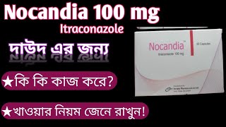 Nocandia 100 mg এর কাজ কি  চর্মরোগ এর ঔষধ  দাউদ এর জন্য ঔষধ  itraconazole 100 mg use  nocandia [upl. by Ahserkal384]