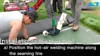 How to install shock absorption mat for artificial grass  Installation guide by ACT GROUP [upl. by Tail364]