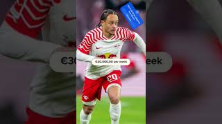 Hoeveel verdient Xavi Simons football money trending viralshort nike xavisimons rbleipzig [upl. by Aleil]