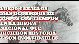 TOP 10 MEJORES CABALLOS DE LA HISTORIA HIPICA NACIONAL [upl. by Naginnarb]