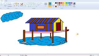 How to draw Stilt House  Stilt house drawing  simple stilt house  How to amp style [upl. by Tihom]