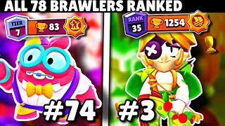 Ranking ALL 78 Brawlers in Showdown  TIER LIST Season 25 [upl. by Cyrille]