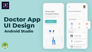 Android UI Design Tutorial  Modern Doctor App UI Design  UiUX Tutorial [upl. by Mychal]