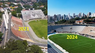 OBRAS NOVO ESTÁDIO DO PACAEMBU DESDE DEMOLIÇÃO DO TOBOGÃ EM 2021 ATÉ AGORA EM 2024 [upl. by Anib139]