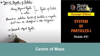 Class 11 Physics  System of Particles  1 Centre of Mass  For JEE amp NEET [upl. by Ynaoj]