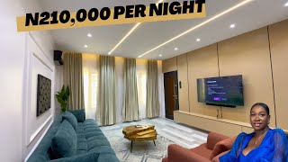 Airbnb in lagos with pool and Cinema  2Bedroom in Victoria island  210k per night [upl. by Akaya779]