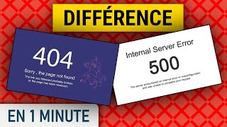 Les 2 erreurs principales sur Internet 404 vs 500 [upl. by Ennis]