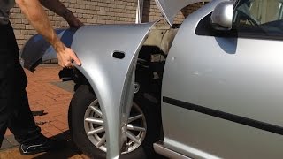 VW Golf MK4  how to removereplace front wing video [upl. by Eraste]