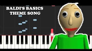 Baldis Basics School Theme Piano Tutorial [upl. by Hurless342]