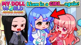 Liam is a GIRL again  My Doll World Avatar Maker [upl. by Blinny]