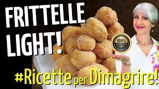 RICETTA FRITTELLE di CARNEVALE LIGHT senza UOVA LATTE ZUCCHERO BIANCO [upl. by Adnotal]