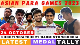 Asian Para Games 2023  Latest Medal Tally  India won 30 medals Athletics  Shooting canoe asia [upl. by Unni]