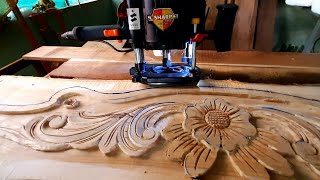 router carving and hand wood carvingwood work router unboxingUP wood art വുഡ് ആർട്ട് [upl. by Epperson]