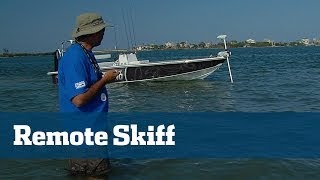 Controlling Skiff By Remote Control  Florida Sport Fishing TV  Latest Trolling Motor Technology [upl. by Narda]